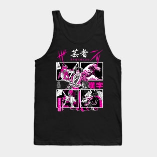 Kabuki with samurai and dragon Tank Top